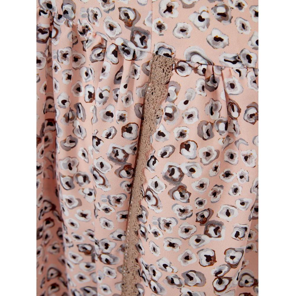 فستان لارديني الأنيق باللون الوردي من الأسيتات لإطلالة مسائية أنيقة