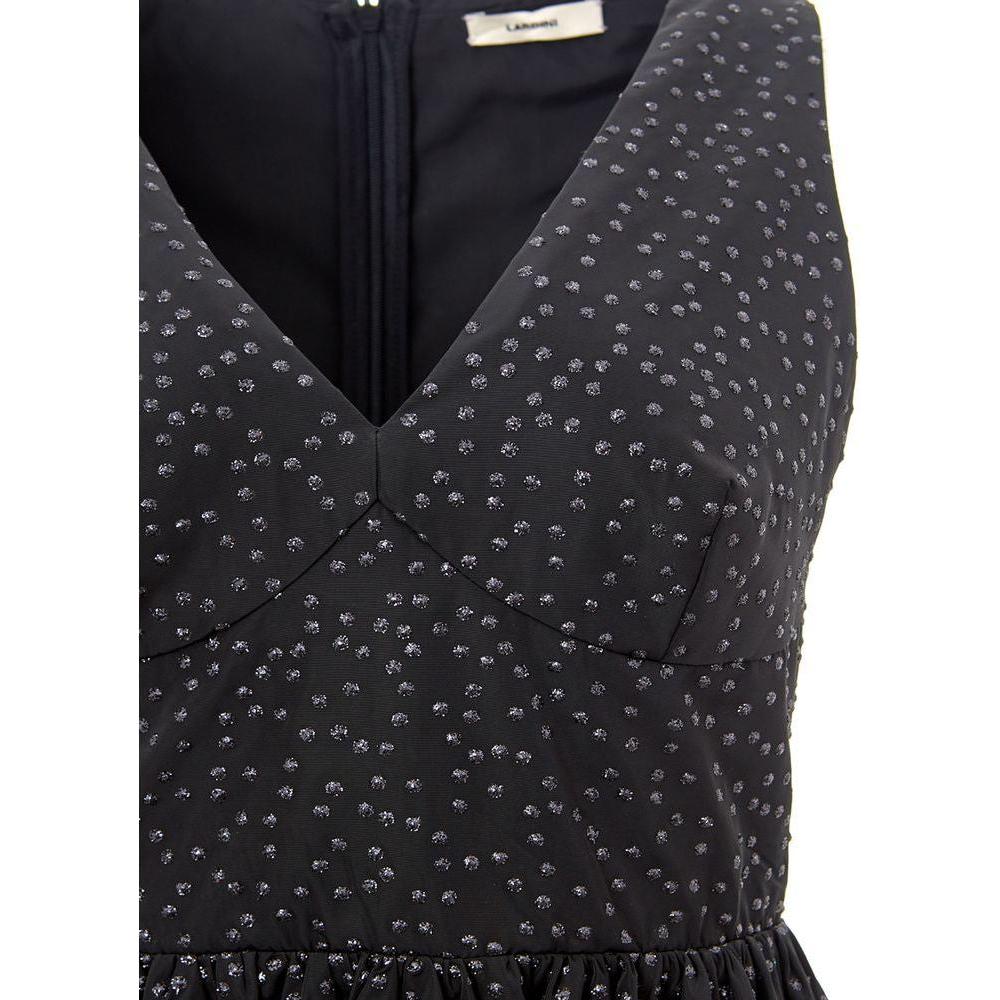 فستان لارديني الأنيق المصنوع من البولي إيثيلين باللون الأسود