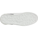 Dolce & Gabbana White Black Leather Portofino Sneaker Shoes MV7037-41.5