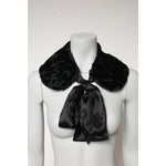 Dolce & Gabbana Black Lamb Fur Women Neck Warmer Winter Scarf MS7125-40