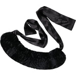 Dolce & Gabbana Black Lamb Fur Women Neck Warmer Winter Scarf MS7125-40