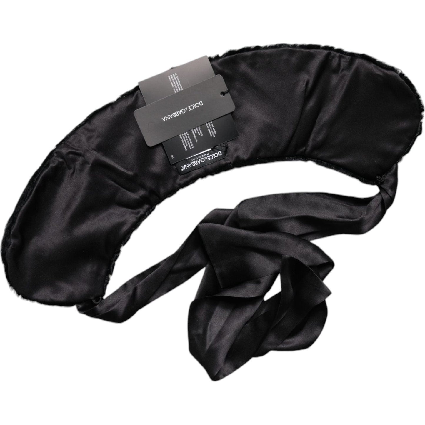 Dolce & Gabbana Black Lamb Fur Women Neck Warmer Winter Scarf MS7125-40