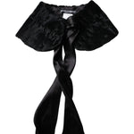 Dolce & Gabbana Black Lamb Fur Women Neck Warmer Winter Scarf MS7125-40