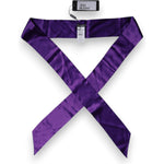 Dolce & Gabbana Purple Satin Silk Skinny Neck Foulard Scarf MS7421