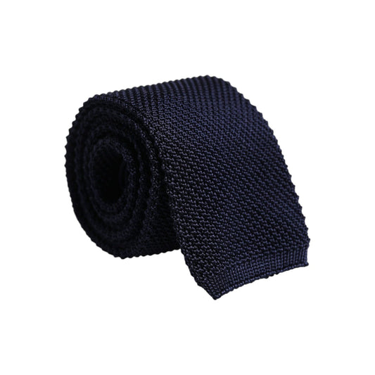 Dolce & Gabbana Dark Blue Silk Adjustable Necktie Tie