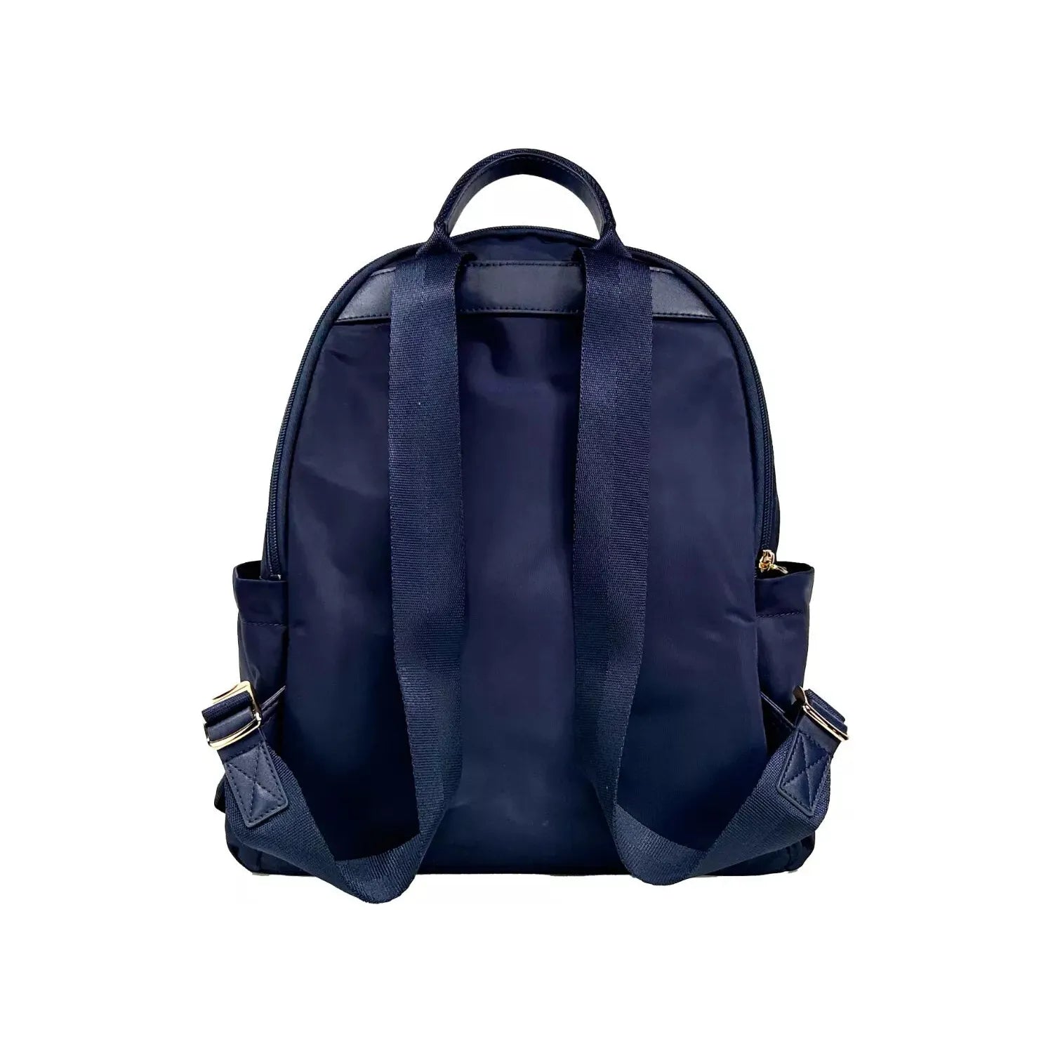 Front view with bag zipped and handles upright.