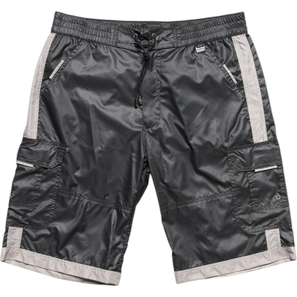 Dolce & Gabbana Gray Polyester Beachwear Swim Shorts Swimwear BIK1941-4