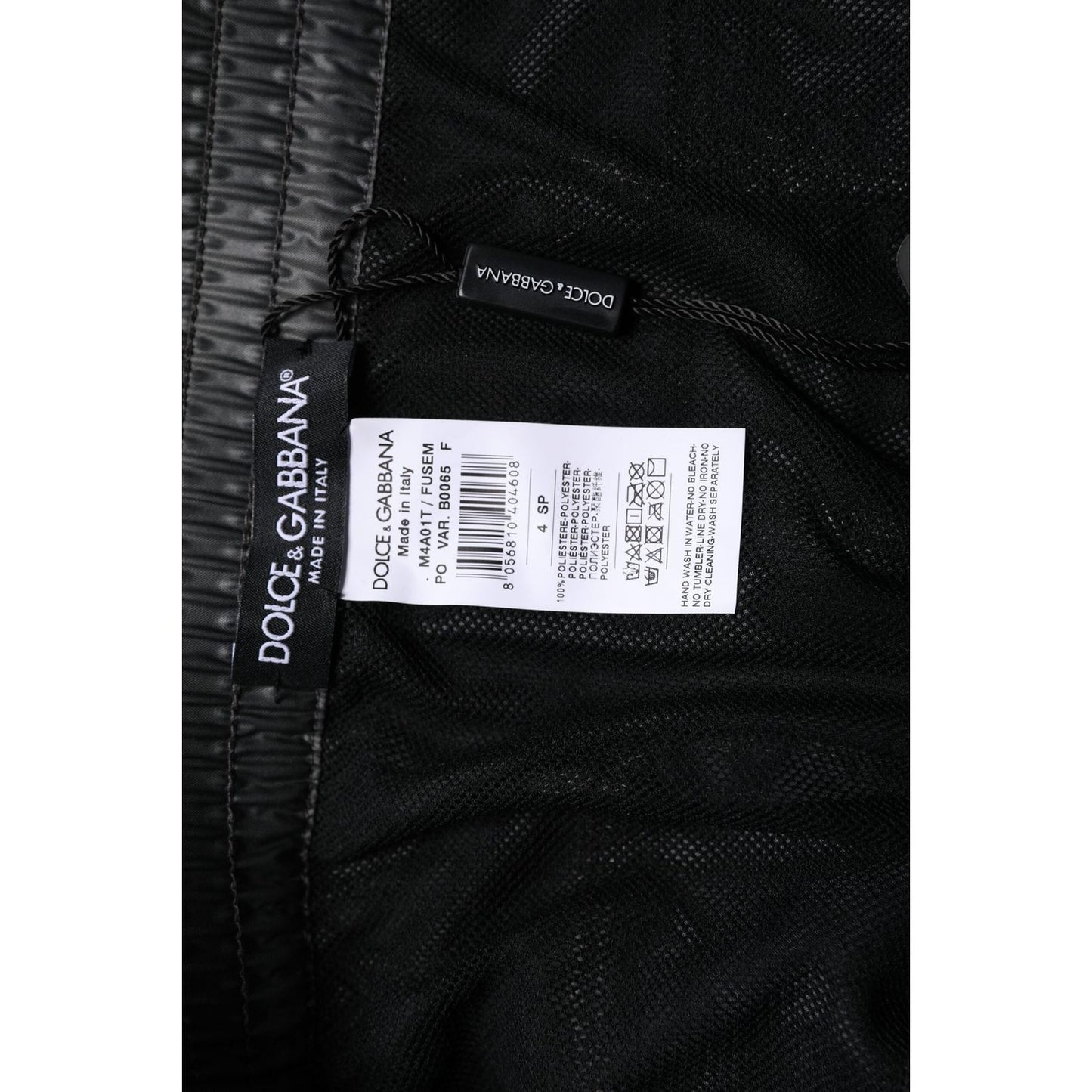 Dolce & Gabbana Gray Polyester Beachwear Swim Shorts Swimwear BIK1941-4