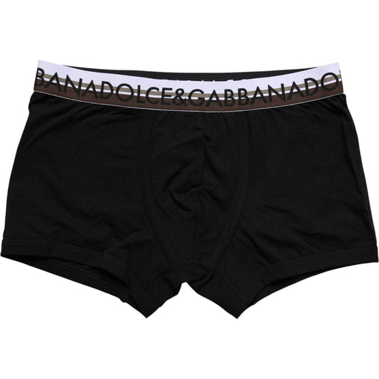 Dolce & Gabbana Black Cotton Stretch Regular Boxer Underwear BIK1203-3