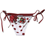 Dolce & Gabbana White Floral Print Swimsuit Bikini Bottom Swimwear BIK1943-2