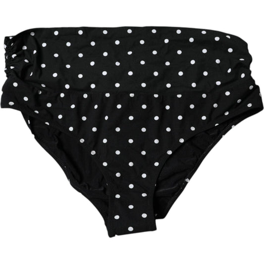 Dolce & Gabbana Black Polka Dot Swimsuit Bikini Bottom Swimwear BIK1945-4
