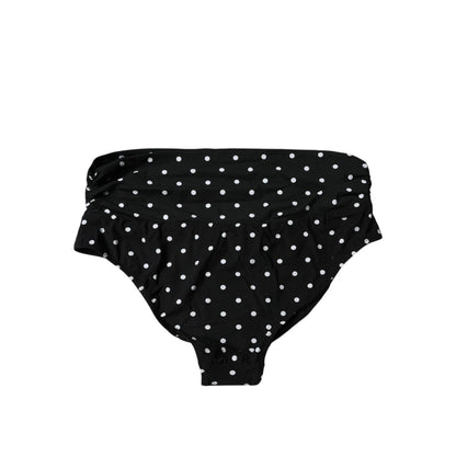 Dolce & Gabbana Black Polka Dot Swimsuit Bikini Bottom Swimwear