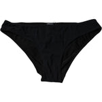 Dolce & Gabbana Black Nylon Stretch Mid Waist Panty Underwear BIK1947-1