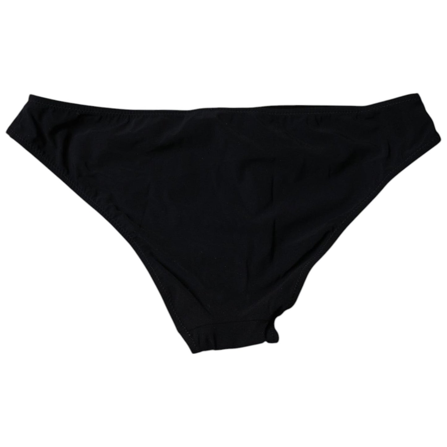 Dolce & Gabbana Black Nylon Stretch Mid Waist Panty Underwear BIK1947-1
