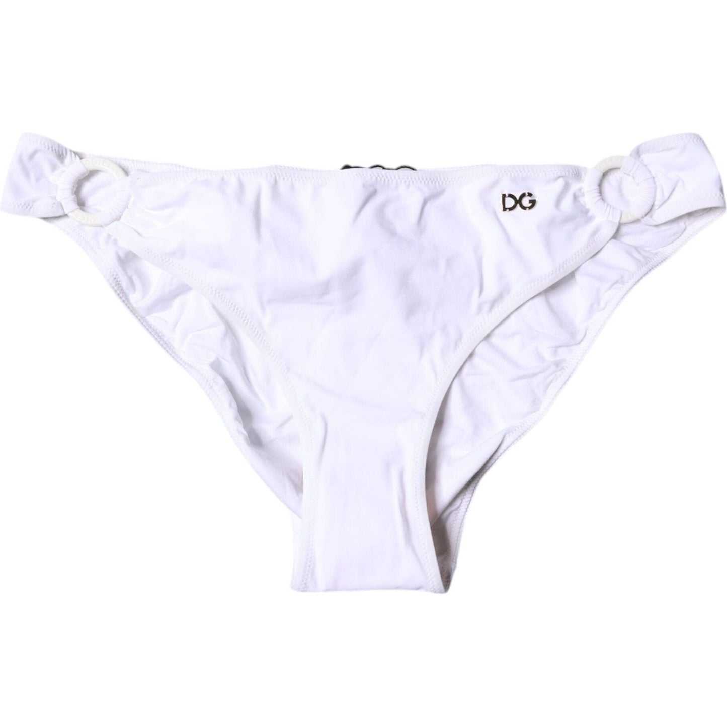 Dolce & Gabbana White Nylon Beachwear Bikini Bottom Swimwear BIK1949-4