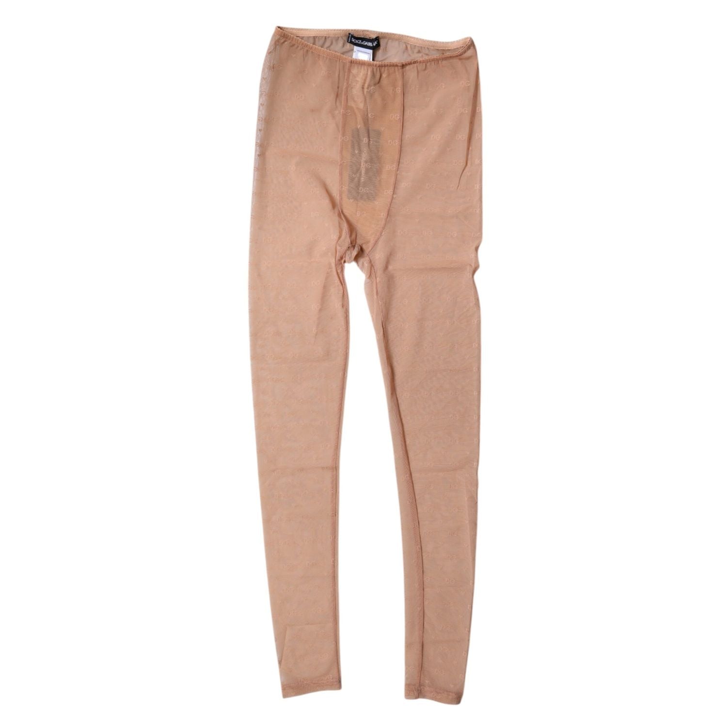 Dolce & Gabbana Nude Beige Logo Lace Lingerie Pants Underwear