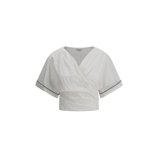 Brunello Cucinelli Buckle-knotted waist Blouse BR-M0F79FB206C600-XXS
