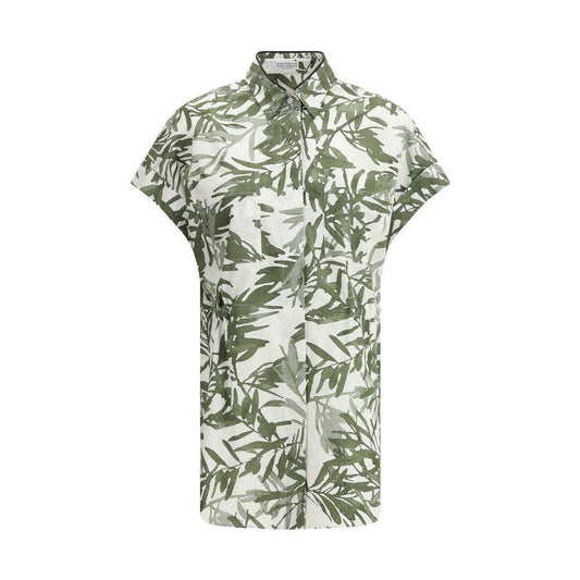 Brunello Cucinelli Leaf print Long Shirt BR-ML900NL646C001-XXL