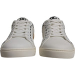 Dolce & Gabbana White Suede Leather Low Top Sneakers Shoes MV7177-39