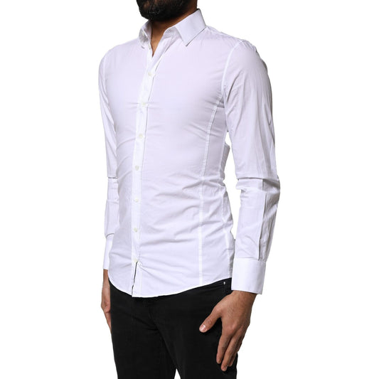 Dolce & Gabbana White SICILIA Cotton Formal Men Dress Shirt