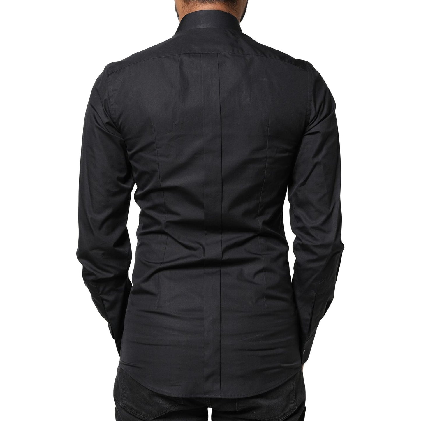 Dolce & Gabbana Black Love Embroidery GOLD Formal Dress Shirt TSH83810-37
