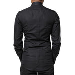 Dolce & Gabbana Black Love Embroidery GOLD Formal Dress Shirt TSH83810-37
