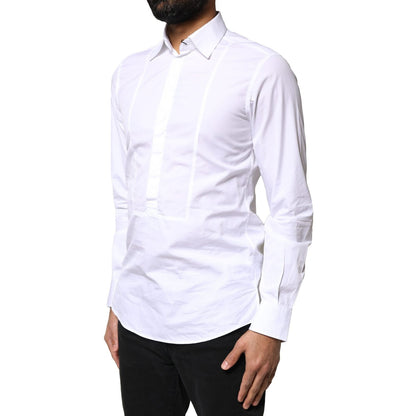 Dolce & Gabbana White Cotton Long Sleeves Formal Dress Shirt
