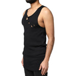 Dolce & Gabbana Black Cotton Rip Style Sleeveless Men Tank T-shirt TSH87451-52
