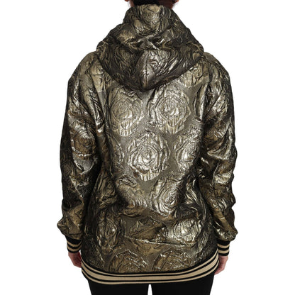 Dolce & Gabbana Im The Queen Jaquard Gold Sweatshirt Hoodie