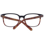 Guess Brown Men Glasses Frame in acetate with full-rim square style, showcasing brown color and demo plastic lenses.