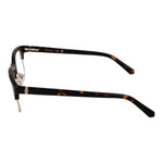 Side view of Guess Brown Women Glasses Frame with full-rim browline style, spring hinge, and tortoiseshell temples made of metal and plastic.