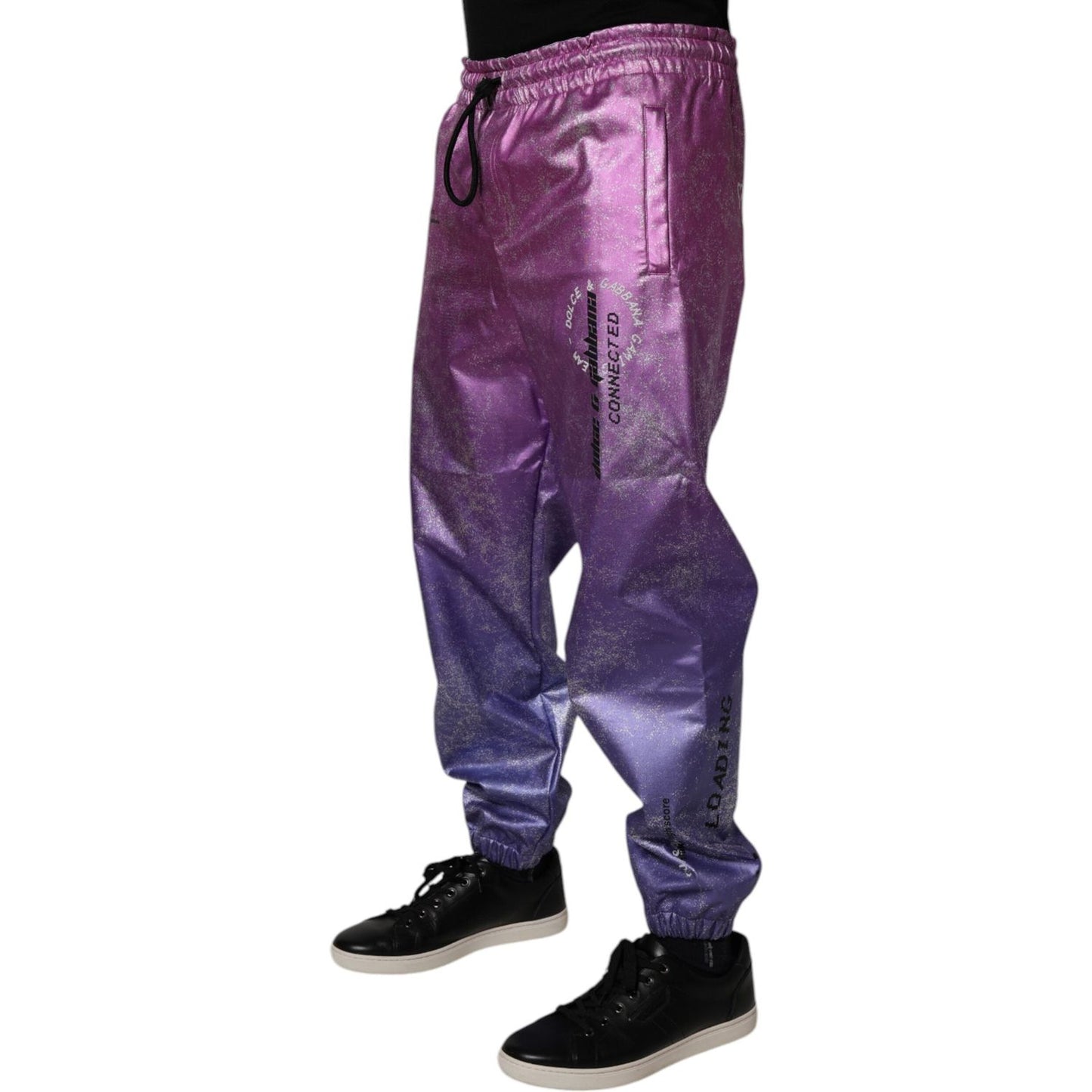 Dolce & Gabbana Pink Purple Two Tone Jogger Sweatpants Pants PAN75211-48