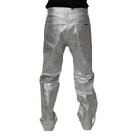 Dolce & Gabbana Metallic Silver Cotton Straight Denim Jeans