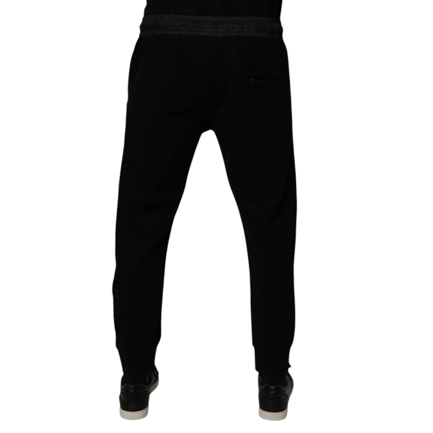 Dolce & Gabbana Black Cotton Blend Men Jogger Sweatpants Pants