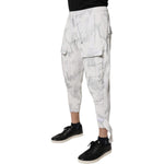 Dolce & Gabbana White Camouflage Cargo Jogger Sweatpants Pants PAN76045-XS