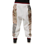 Dolce & Gabbana White Camouflage Patchwork Sweatpants Pants PAN76055-56
