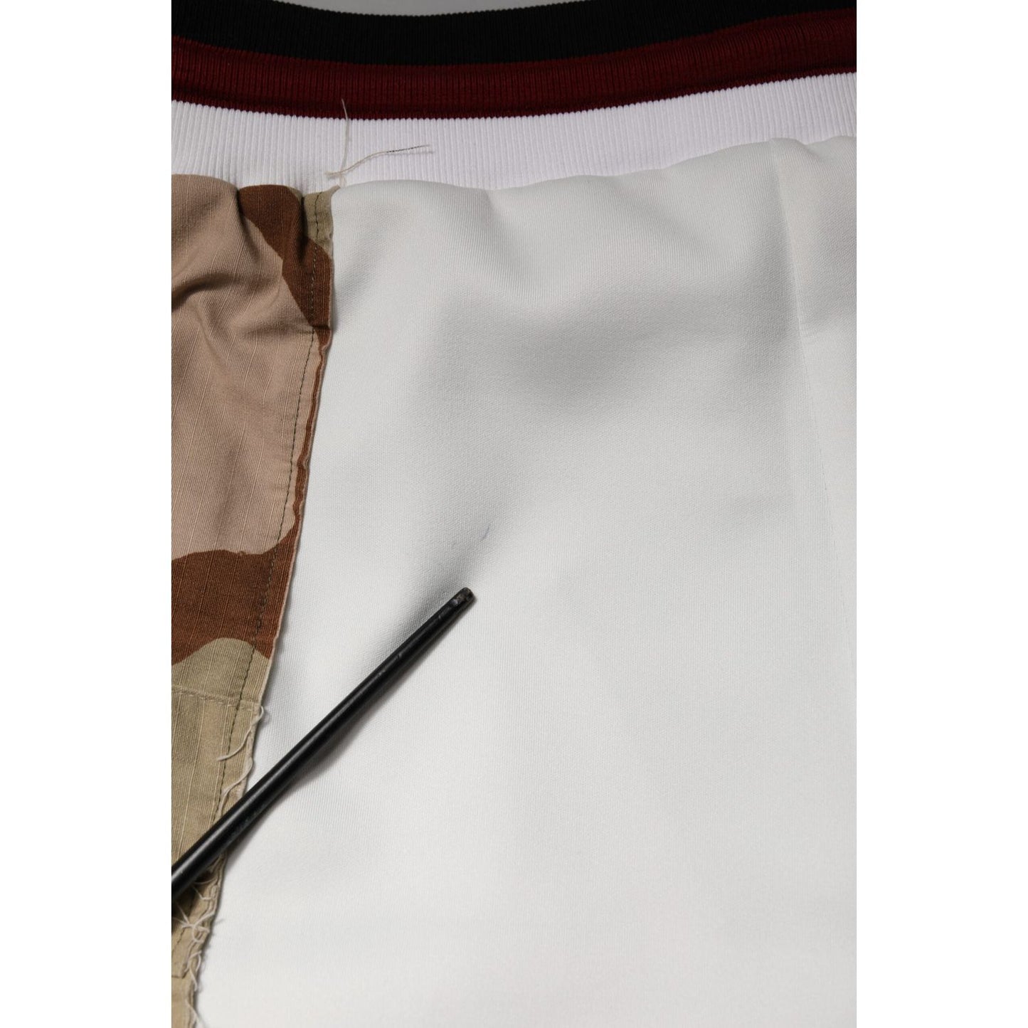 Dolce & Gabbana White Camouflage Patchwork Sweatpants Pants PAN76055-56