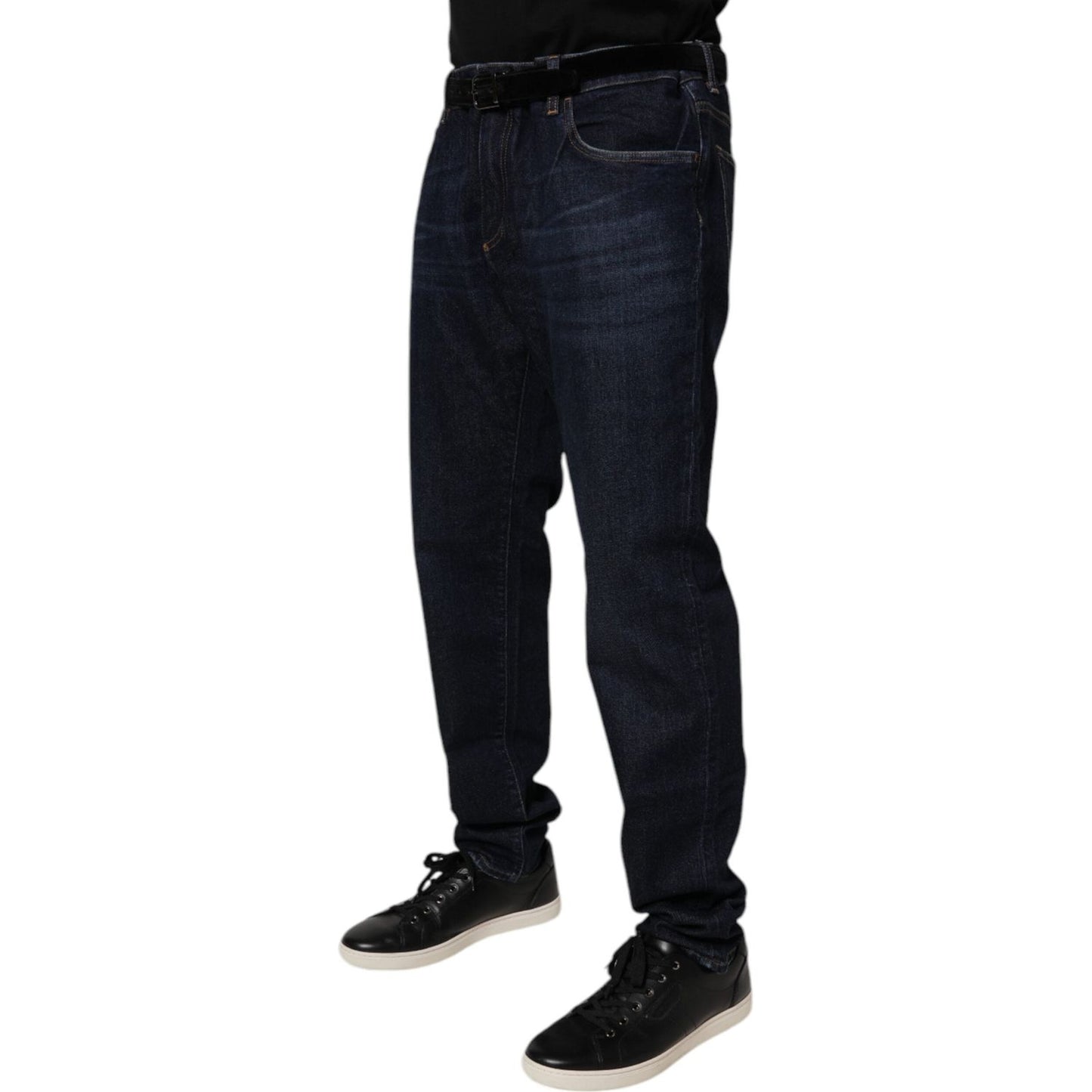 Dolce & Gabbana Dark Blue Cotton Stretch Skinny Denim Jeans PAN76109-44