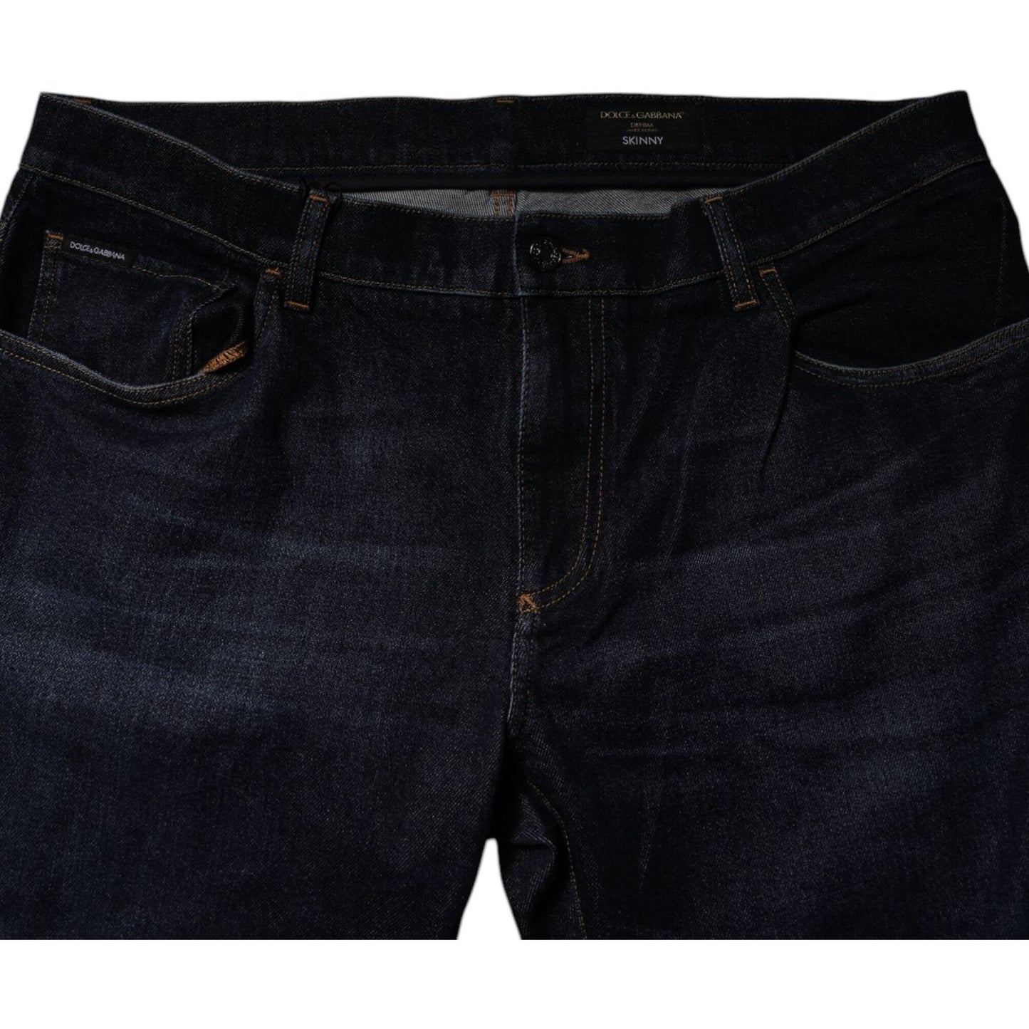 Dolce & Gabbana Dark Blue Cotton Stretch Skinny Denim Jeans PAN76109-44