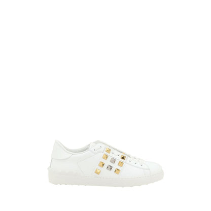 Valentino Garavani White Calf Leather Bos Taurus Low Top Sneakers
