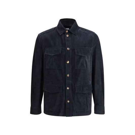 Brunello Cucinelli Suede leather shirt Jacket BR-MPCLN2035C6536-M