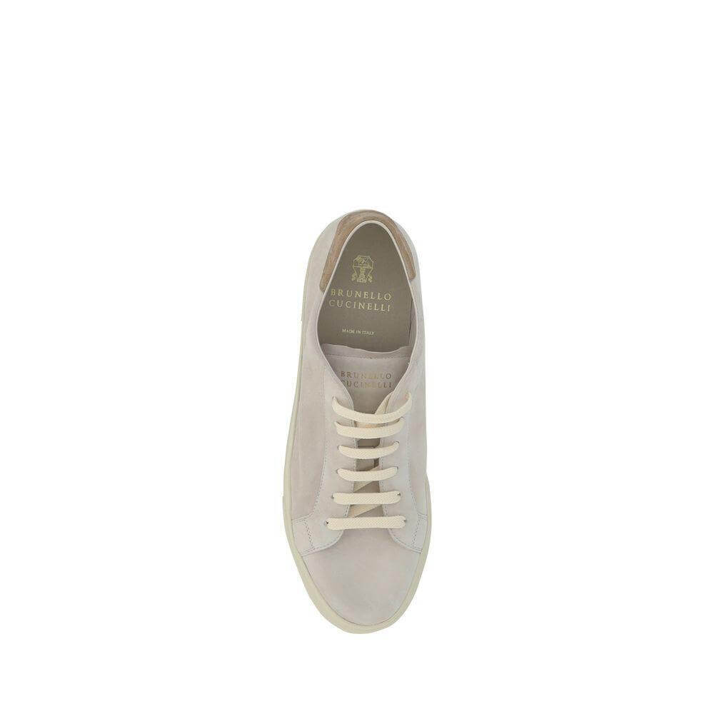 Brunello Cucinelli Cream White Leather Sneakers BRMZUCHHP330CFE29BB-45-FBB-371