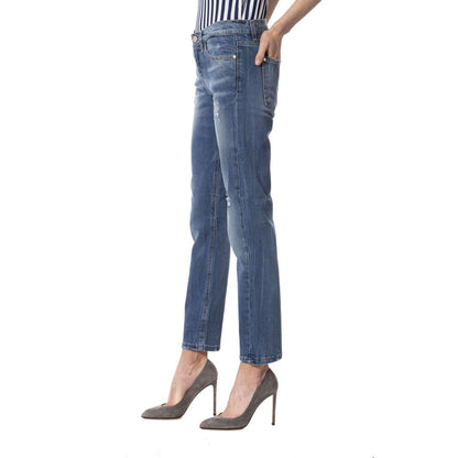 Frankie Morello Blue Other Fibres Women Jeans