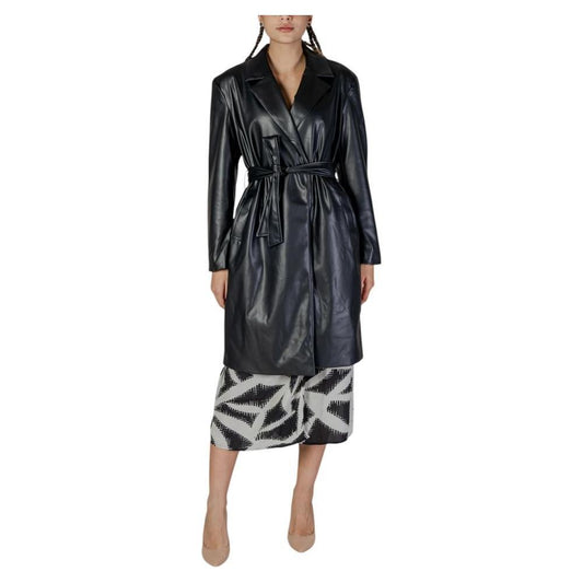 Only Black Polyester Jackets & Coat ON-1335-L