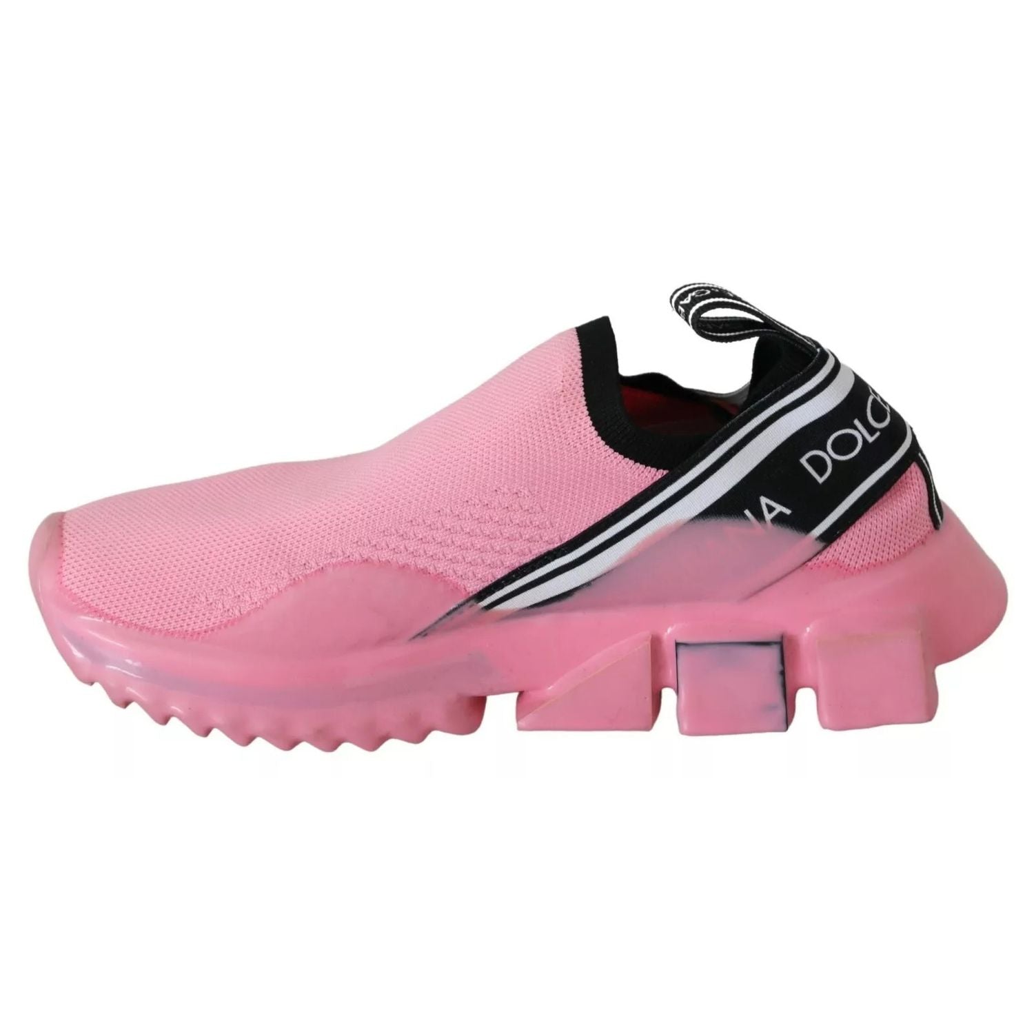 Dolce & Gabbana Pink Low Top Sorrento Sneakers Slip On Casual Shoes