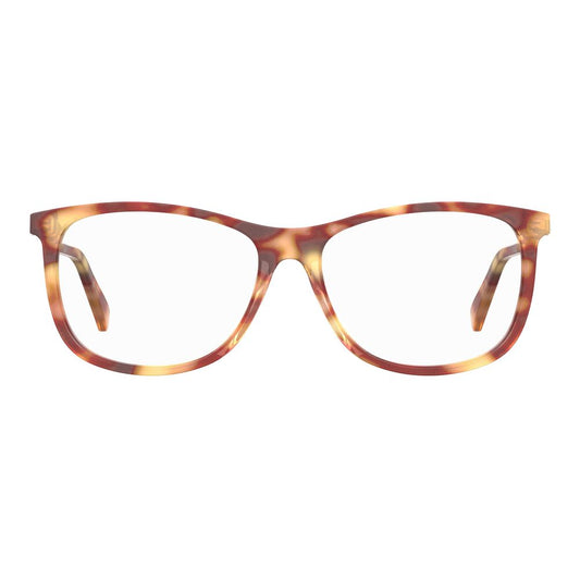 Love Moschino Brown Acetate Frames in Havana pattern, women's eyewear MOL589-05L with 55/15/140 mm dimensions, stylish and elegant design.