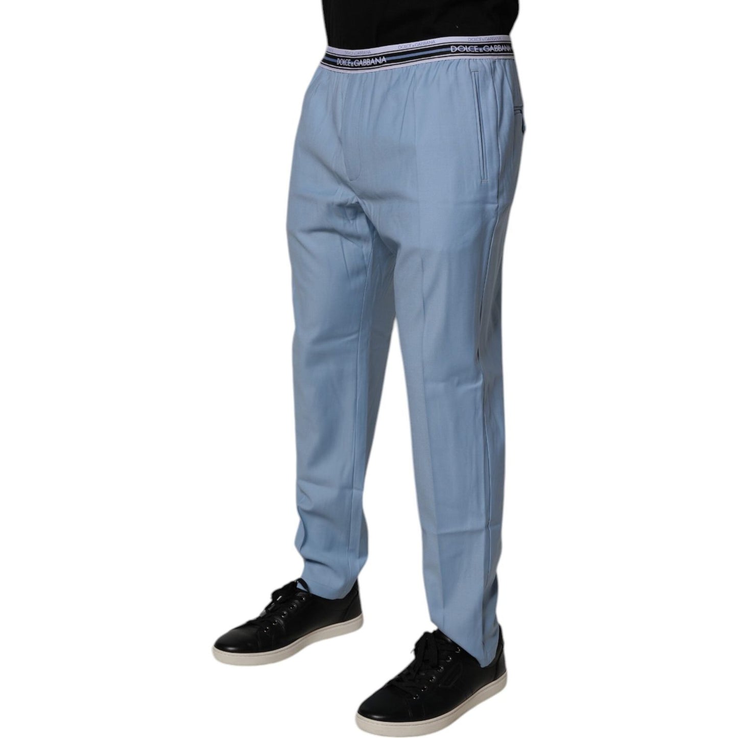 Dolce & Gabbana Blue Cotton Stretch Chino Pants PAN75202-48