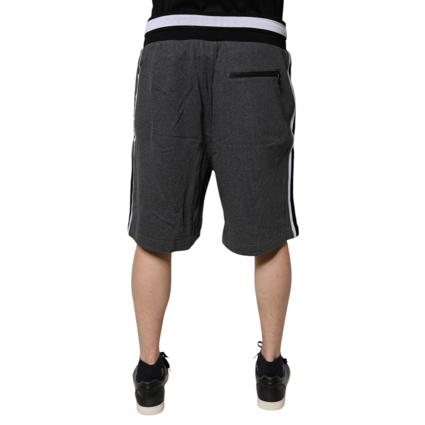 Dolce & Gabbana Dark Gray Cotton Bermuda Sweatshorts Shorts