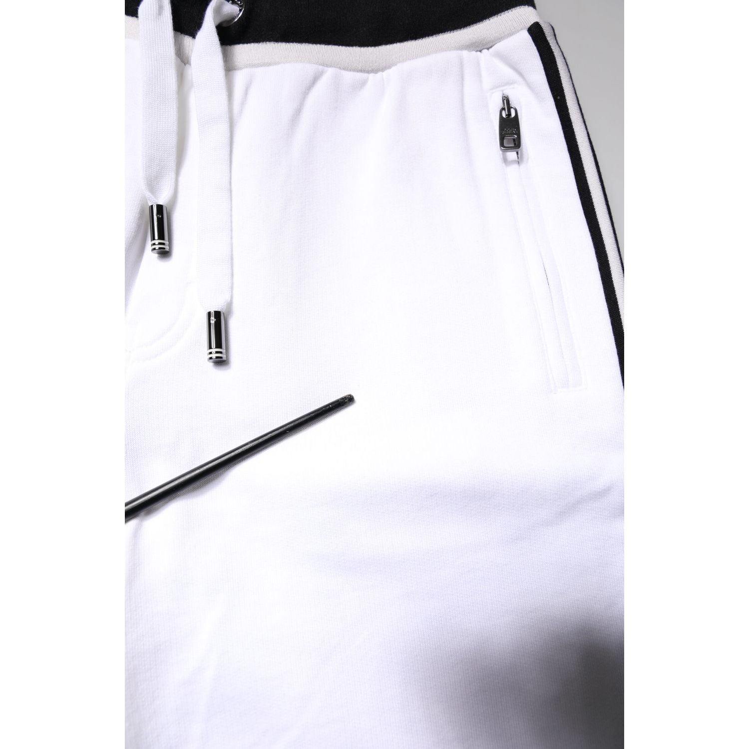 Dolce & Gabbana White King Cotton Bermuda Sweatshorts Shorts