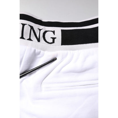 Dolce & Gabbana White King Cotton Bermuda Sweatshorts Shorts
